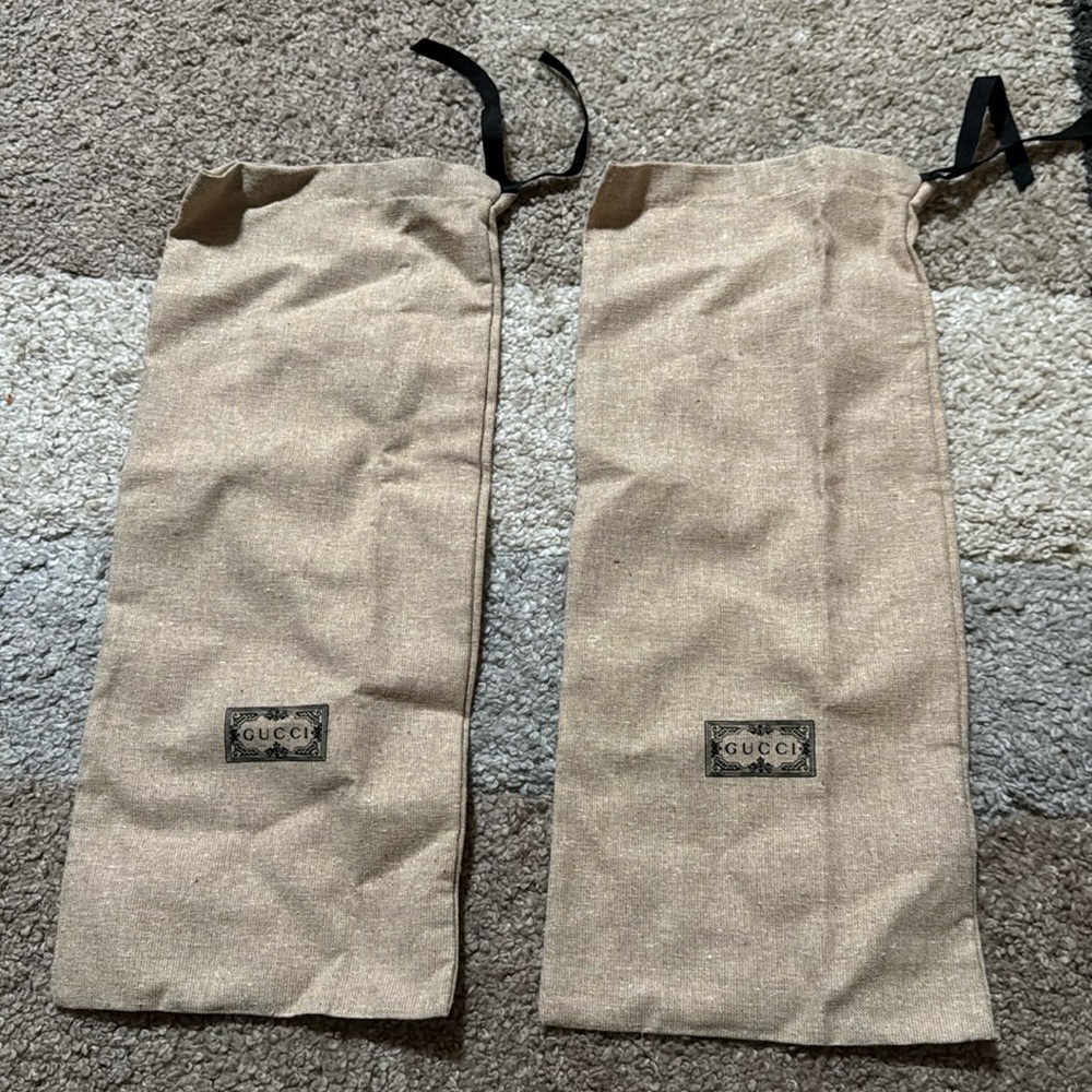 TWO BRAND NEW NEVER USED GUCCI SHOE DUST BAGS